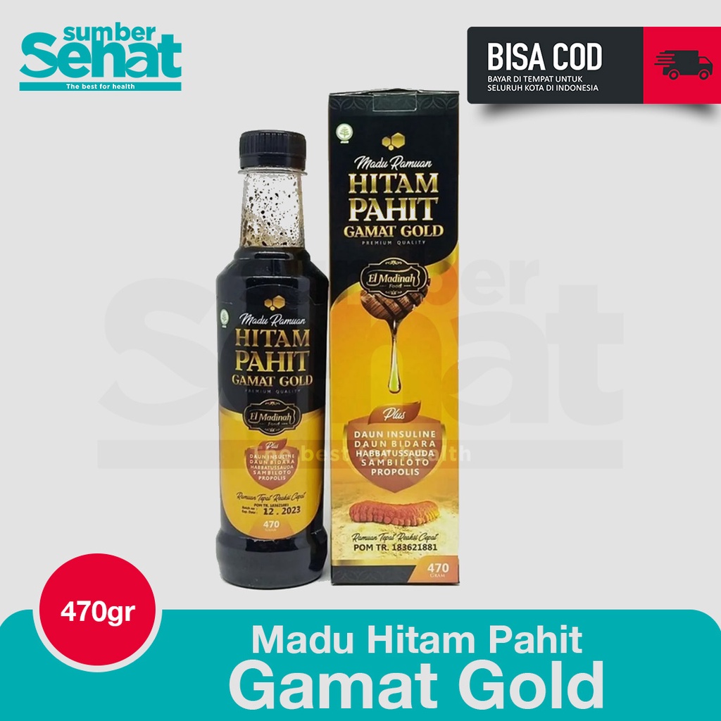 

Madu Hitam Pahit Gamat Gold 470gr Madu Hitam Asli El Madinah | Menjaga Kesehatan Tubuh