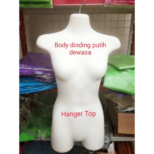 Body dinding gantung dewasa putih dan hitam