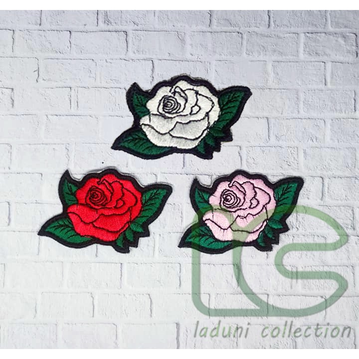 Patch Bordir BUNGA | Patch Bordir BUNGA ROSE