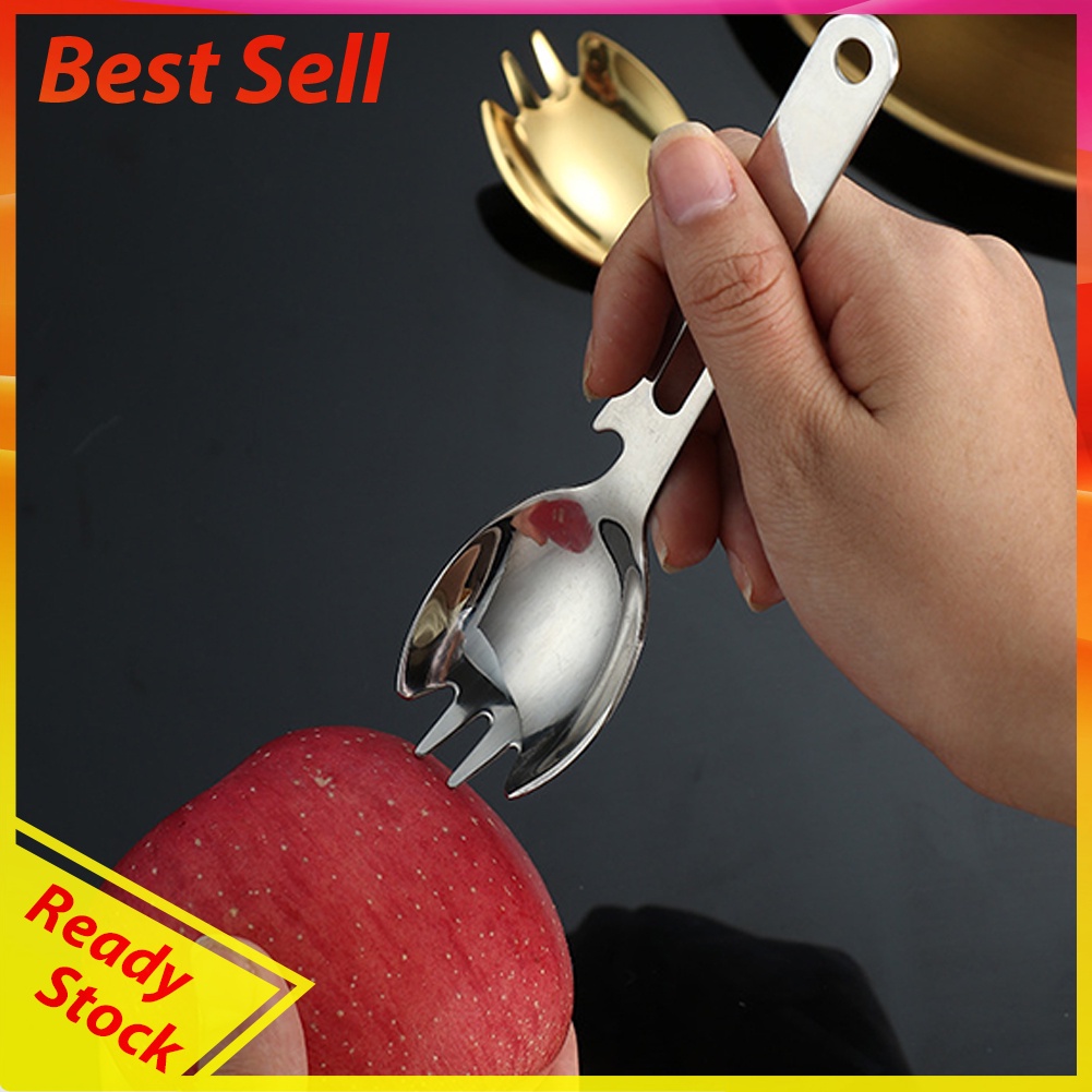 3 in 1 304 Stainless Steel Fork Spoon Cutlery Multifunctional Can Opener