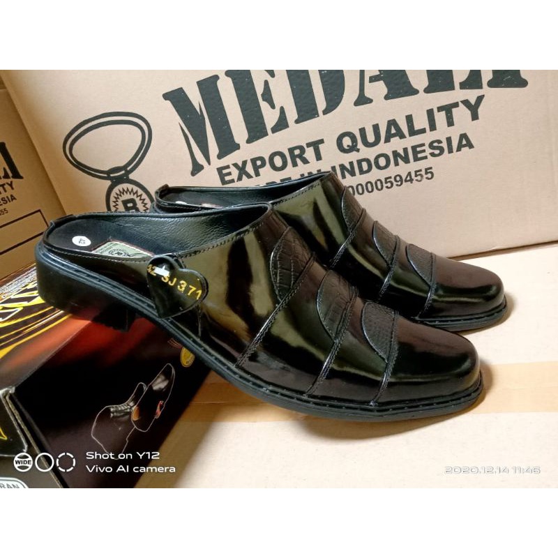 Sandal Slop Pria Sandal kulit Pria Slip on Kulit Asli