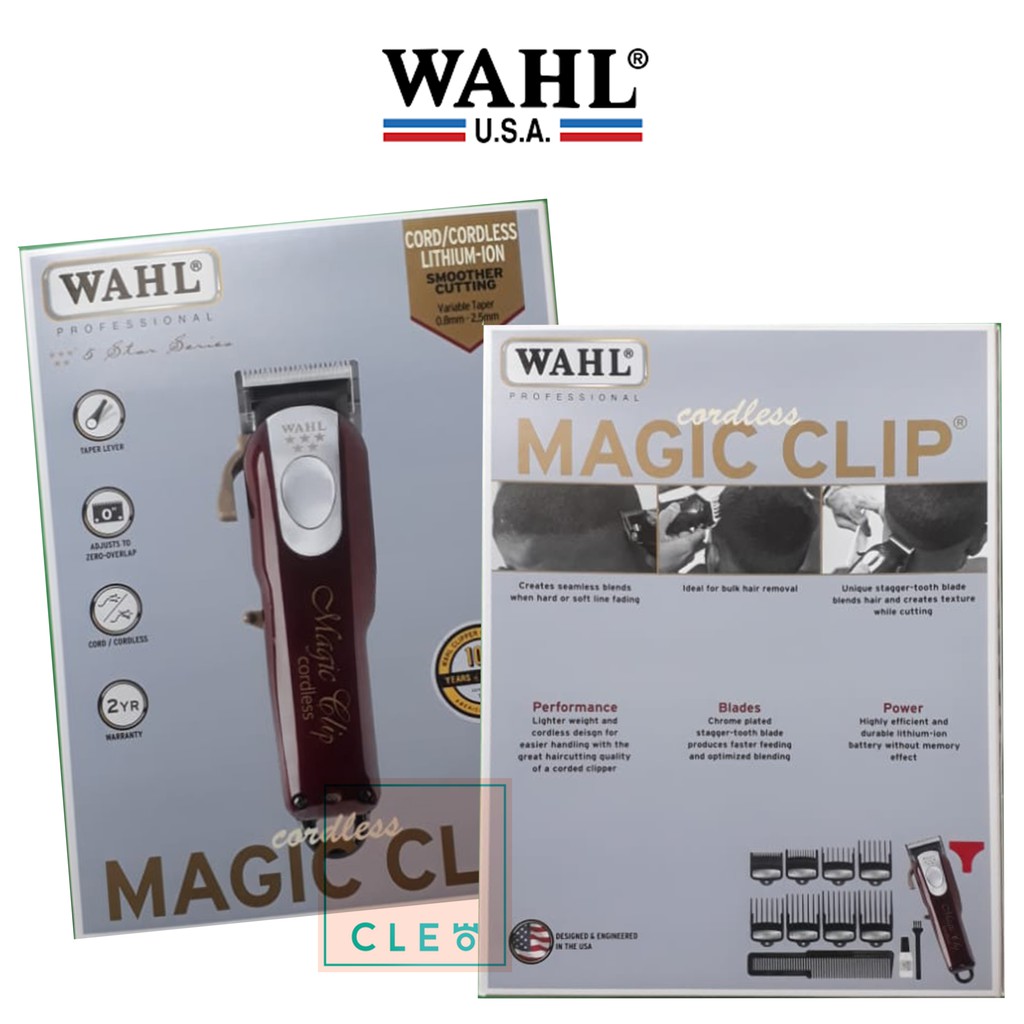 WAHL Magic Clip Cordless Hair Clipper -Mesin Cukur Rambut Wireless - 100% Original