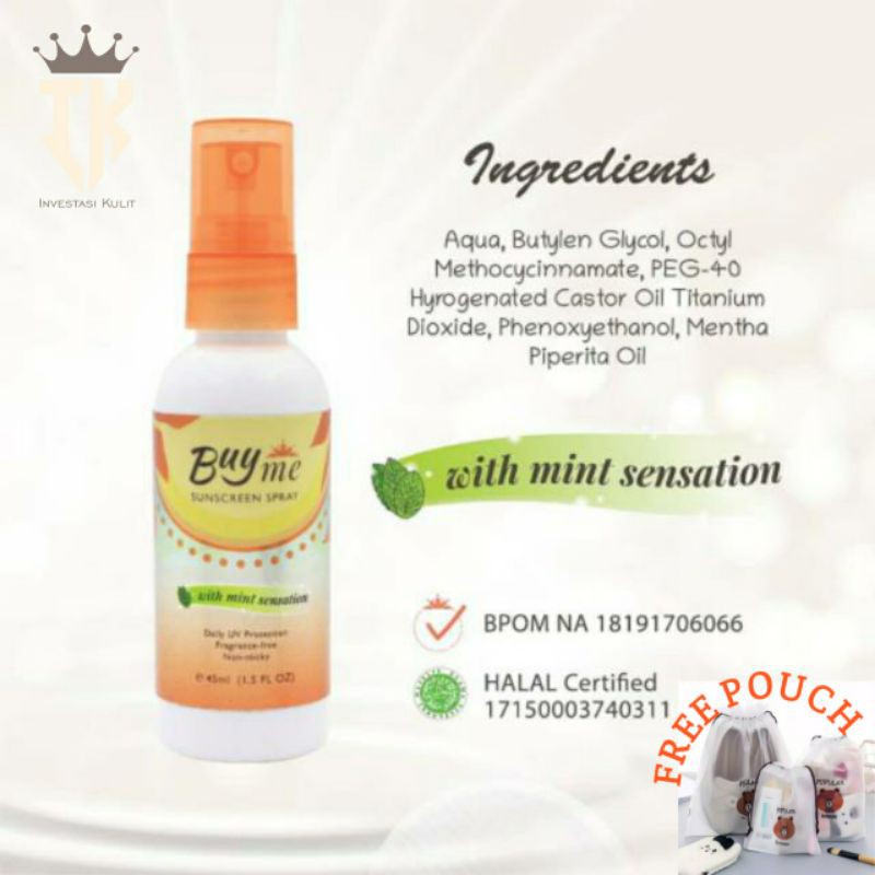 (DISTRIBUTOR RESMI) BUYME- BUYME SUNSCREEN SPRAY / BUYME SUNBLOCK / TABIR SURYA