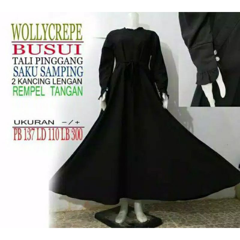 GAMIS POLOS WOLLYCREPE/GAMIS TERBARU