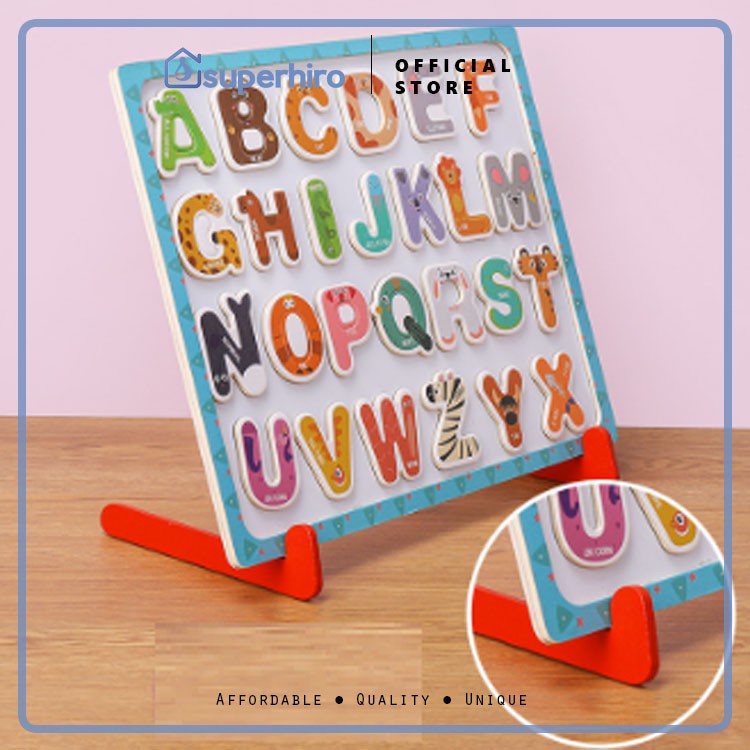 Mainan Edukasi Anak Magnetic Alphabet Puzzle Papan Tulis Gambar Gift