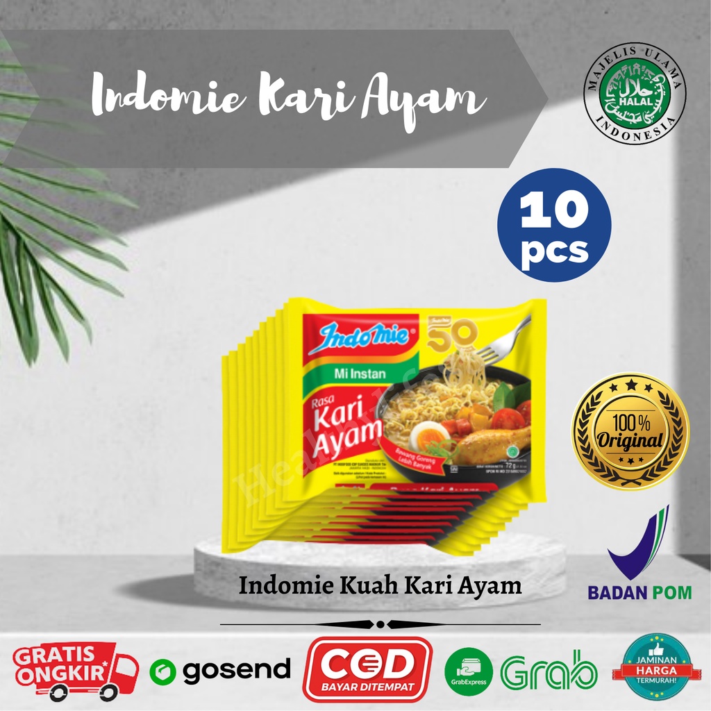 

Indomie Kuah Kari Ayam Mie Mi Instan Isi 10 Pcs Makanan Cepat Saji Murah By Healthylife88