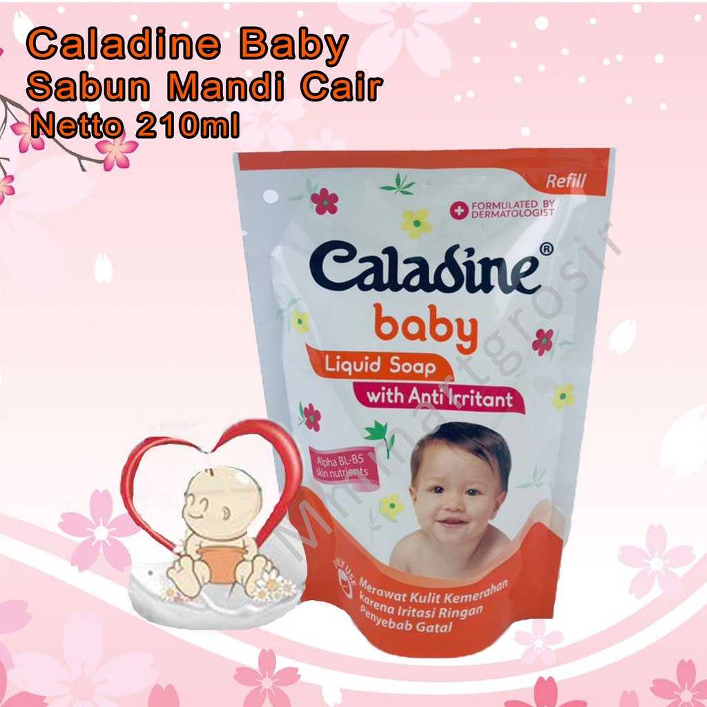 Caladine baby / Liquid Soap with anti irritant / Sabun mandi cair / reffil 210ml
