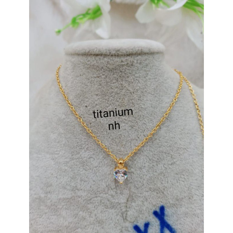 kalung liontin titanium asli ,tidak luntur