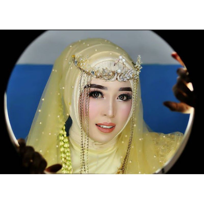 Veil Mutiara Pengantin Hijab Gliter &quot;PREMIUM&quot;