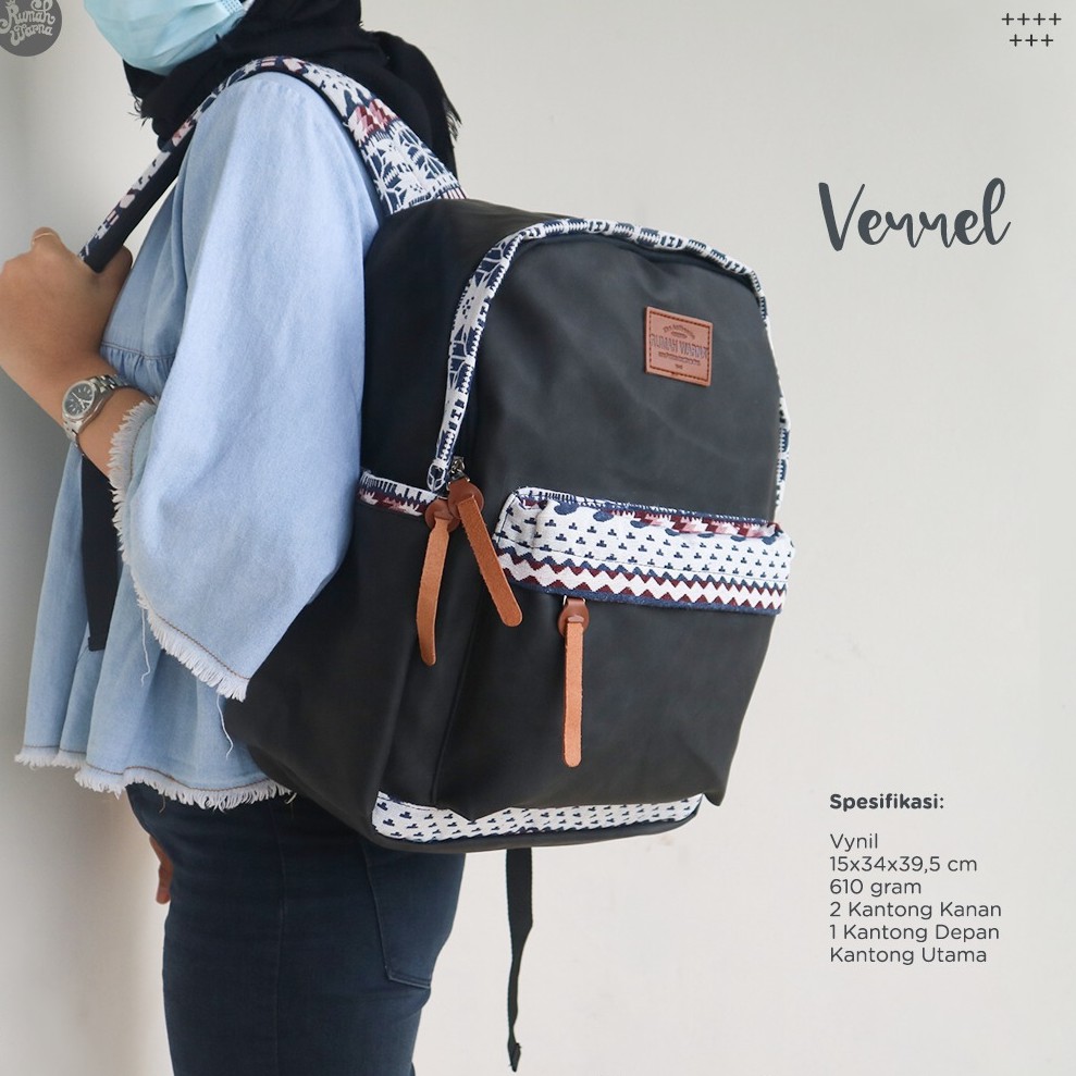 TAS RANSEL WANITA RUMAH WARNA VERREL