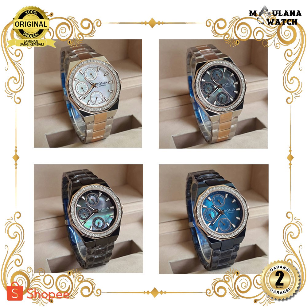 JAM TANGAN PRIA WANITA | RANTAI | KULIT | KARET | MURAH | WANITA BONIA ANALOG
