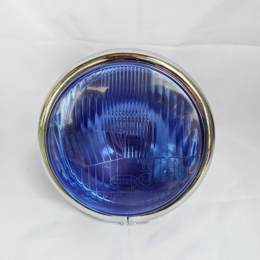 Lampu Depan jute autopal H4 pesek kaca biru