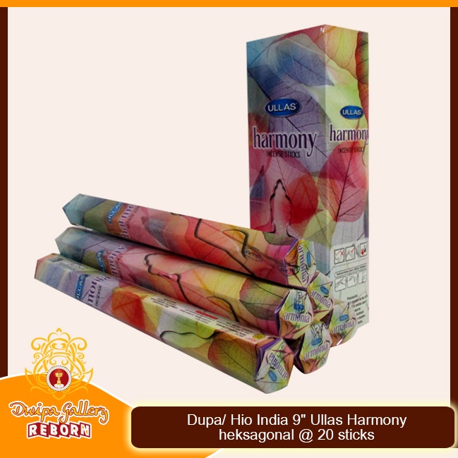 Dupa Hio India Wangi Harmony Ullas hexagon 1 box 6pcs @20 sticks