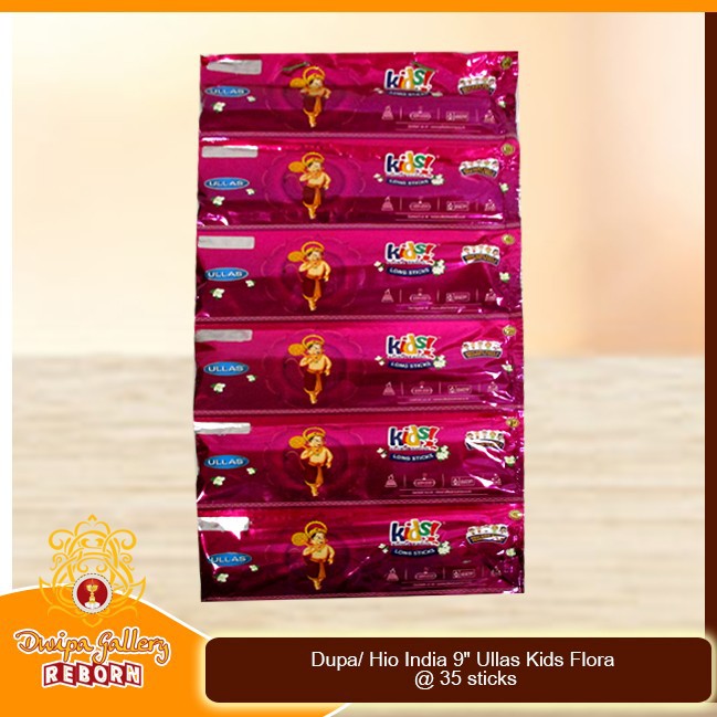 Dupa/ Hio India 9&quot; Ullas Kids Flora @ 35 sticks (1 Renceng 6pcs)