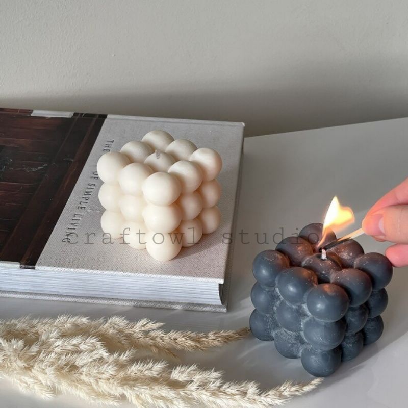 Scented Candle Lilin Cube Aromaterapi Candle Korea Aesthetic Wedding Souvenir Hampers Gift