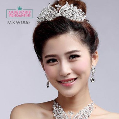 [SIAP KIRIM] MAHKOTA WEDDING AKSESORIS WANITA WEDDING CROWN CRYSTAL MRW006