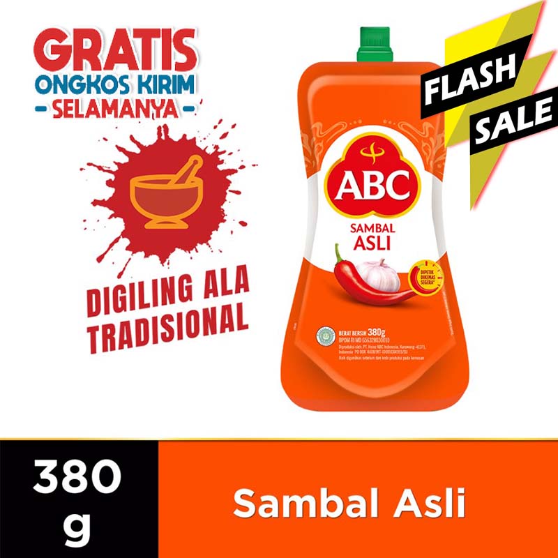 

Saus Saos Sambel Bawang Murah Promo ABC Sambal Asli Pouch 380 gr