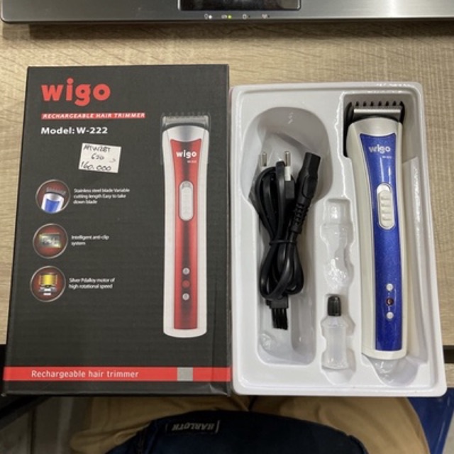 Wigo Rechargeable Hair Trimmer W-222 / Cukuran Rambut Cas Baterai Batere