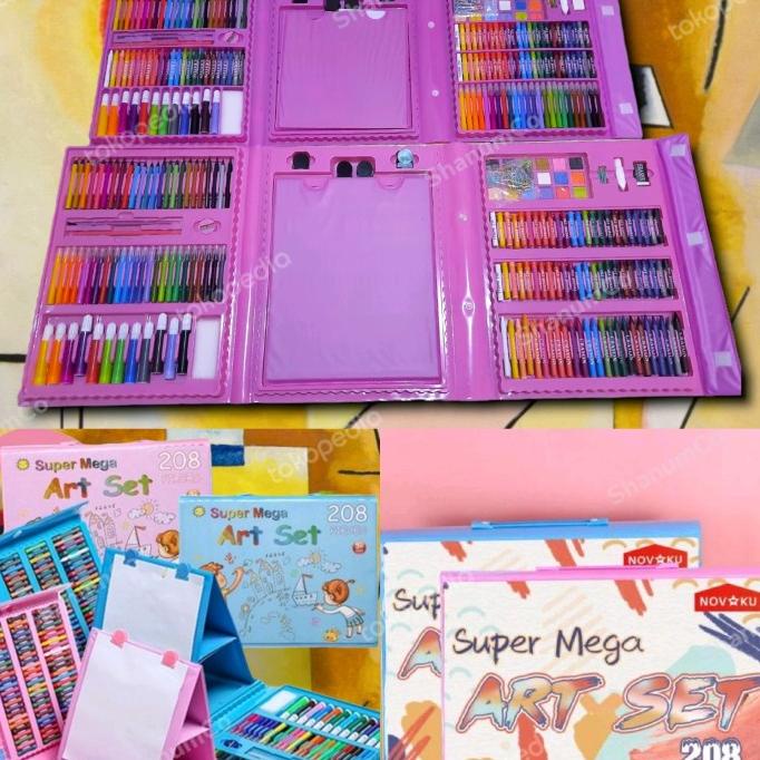 

Art Set 208 Mega Alat Gambar Lukis Crayon Pensil Warna Drawing Paint