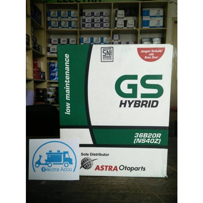 aki mobil GS astra NS40Z (aki basah) GS hybrid electra87 Berkualitas