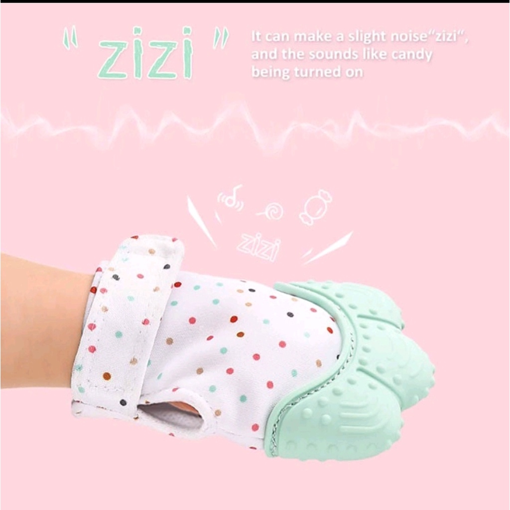 TEETHER BABY / SARUNG TANGAN TEETHER BAYI / MITTEN BABY GLOVE TEETHER / TEETHER SILICON MURAH (IP)