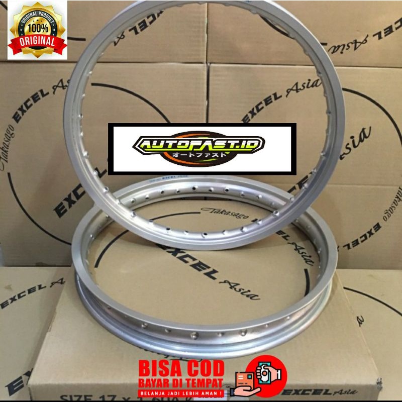 VELG TAKASAGO EXCEL ASIA RING 18 UKURAN 160/185 x 18 WARNA SILVER ORIGINAL