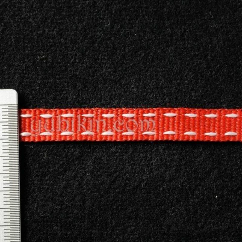 

1 Meter Pita Bis Ban 1cm Merah Bintik Putih