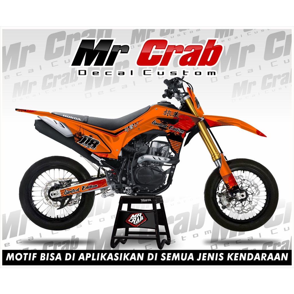 decal stiker crf 150 l full body  ORANGE - Supermoto