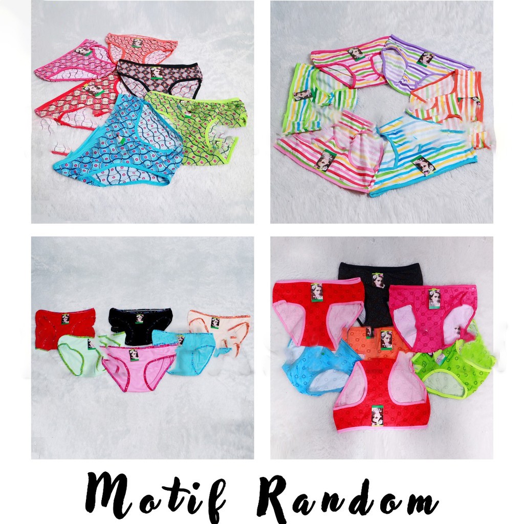 Rx Fashion - Undies celana dalam wanita polos Cyeber / Rosy Sablon / Rosy Bordir / Motif Buah / Motif Hewan size M,L,XL,XXL Cd Cyber Girl