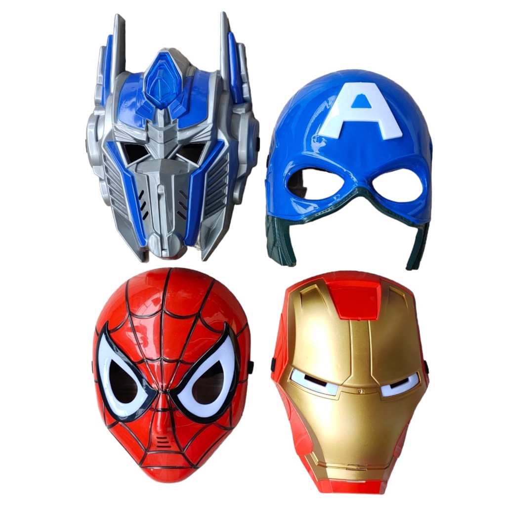 Topeng Optimus Prime - Spiderman - Iron Man - Captain America - Avengers - Topeng Led - Ironman
