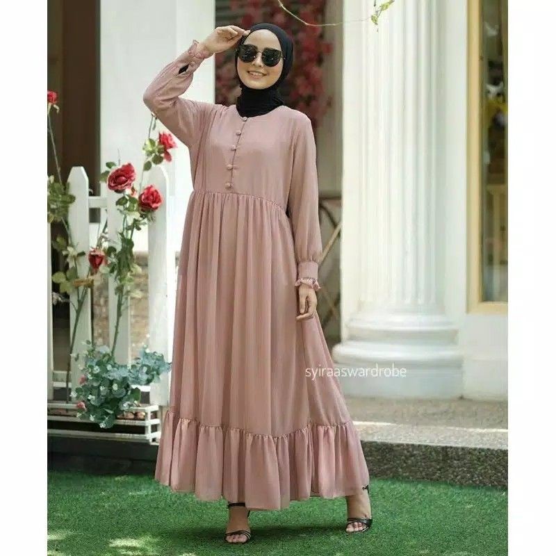 Gamis Deska Rempel Busui Dress Moscrepe Premium