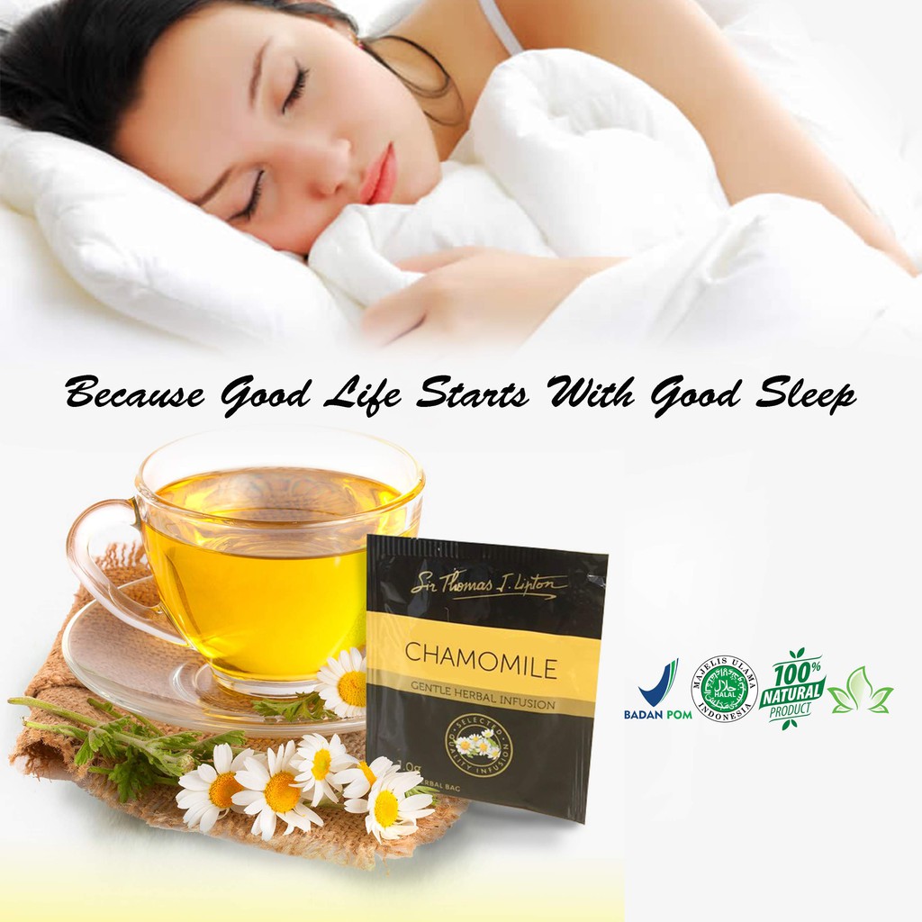 

TERAMPUH obat susah tidur malam dan siang herbal teh chamomile kesehatan organik original BPOM