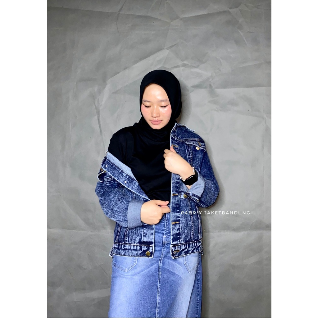 JAKET JEANS SANDWASH || CLASIC DENIM PRIA DAN WANITA