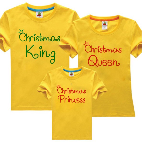 Baju Kaos Keluarga Family Couple Natal Request Nama Termurah Christmas King Queen