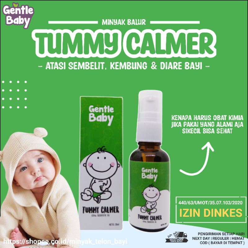 Gentle Baby Tummy Calmer Minyak Telon Essential Oil Aromatherapy Obat Perawatan Kesehatan Atasi Masa