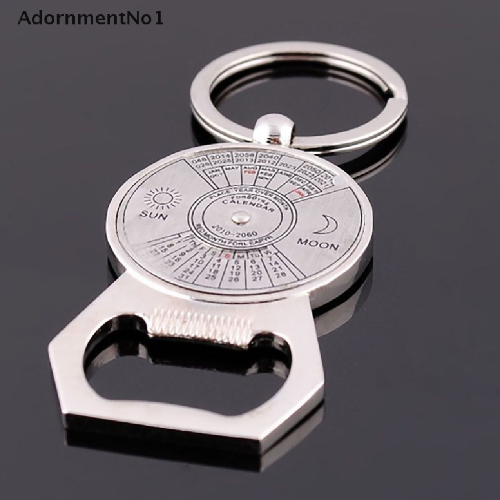 [AdornmentNo1] Silver Color 50 Years Super Perpetual Calendar Key Chains Bottle Opener KeyChain [new]