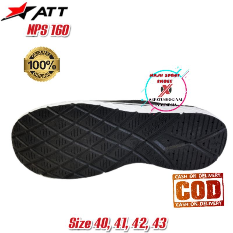 SEPATU KARET PRIA ORIGINAL ATT NPS / SEPATU KARET PRIA ANTI AIR HITAM NAVY ABU-ABU