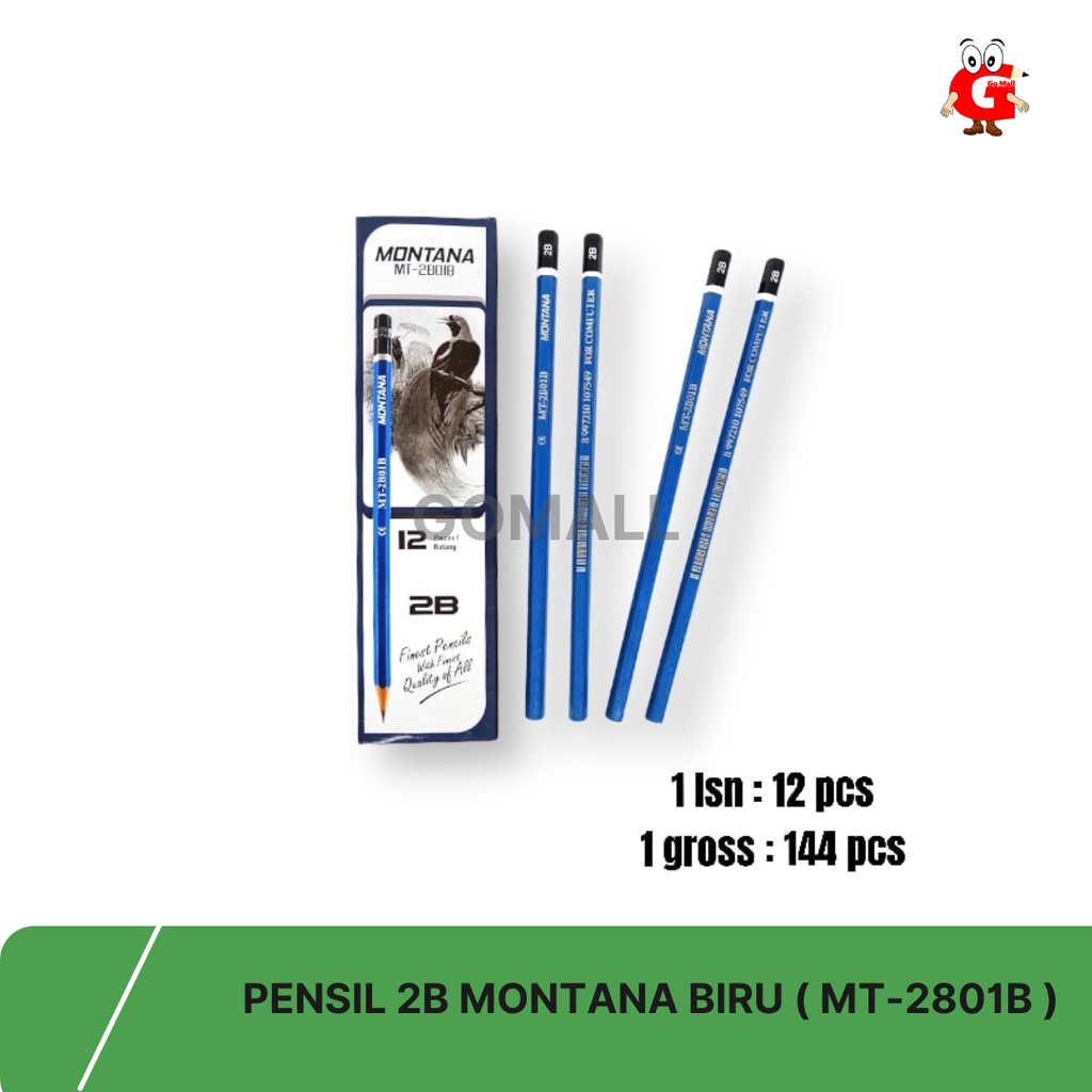 

1 Lusin Pensil 2B Montana Biru For Computer (MT-2801B)