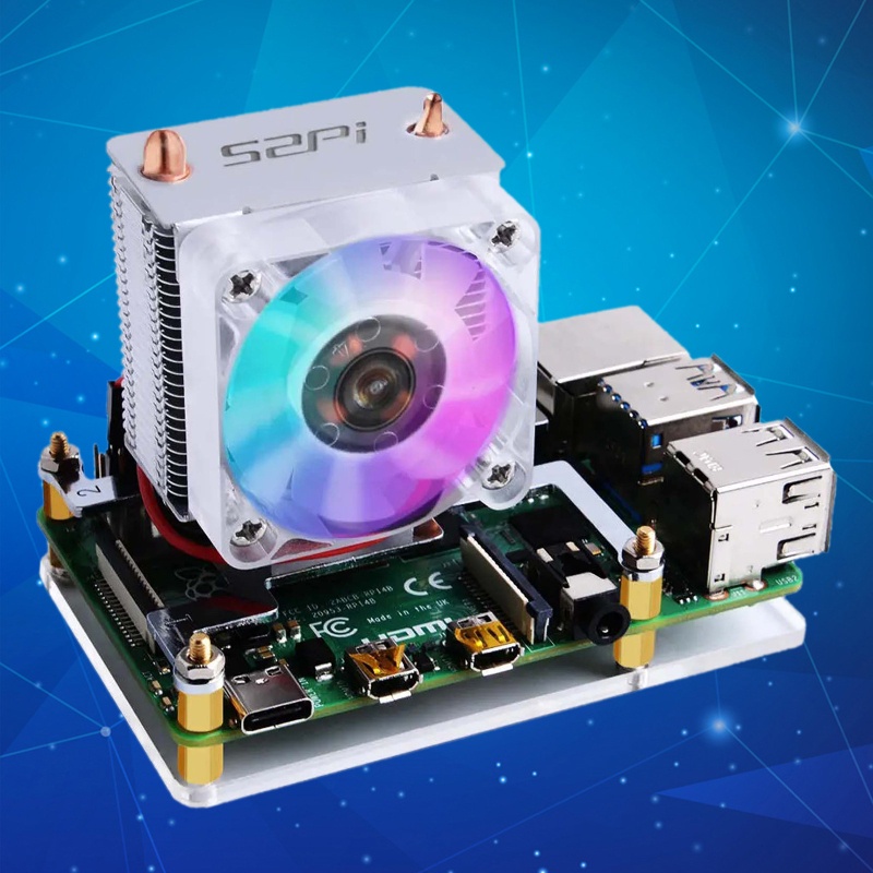 Btsg Untuk Raspberry Pi Untuk DC Brushless CPU LED Cooling Fan Raspberry Pi 4B Pendingin Fa