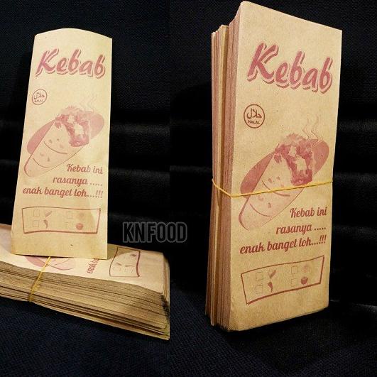 

Best! Kantong Kebab Kecil 100 pcs - Dus Kebab Coklat Kecil - Kemasan Untuk Kebab isi 100