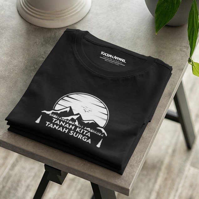 Tshirt Pendaki Gunung "Tanah Surga" - Kaos Pendaki Gunung/Kaos Pendaki/Kaos Gunung