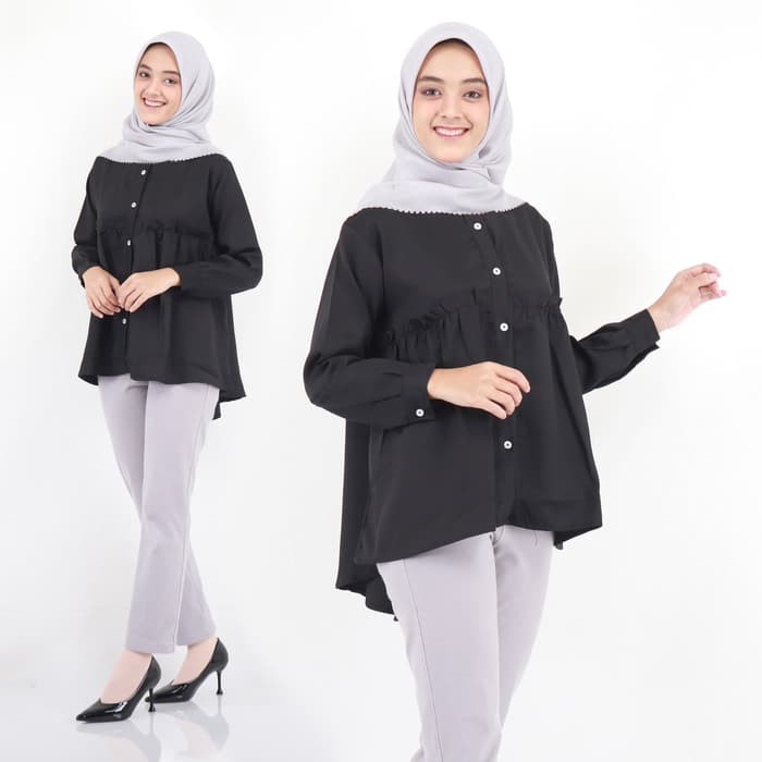 Blouse Pakaian Baju Atasan Wanita Muslim Fashion Cantik Unik Lucu Fidelle Shopee Indonesia