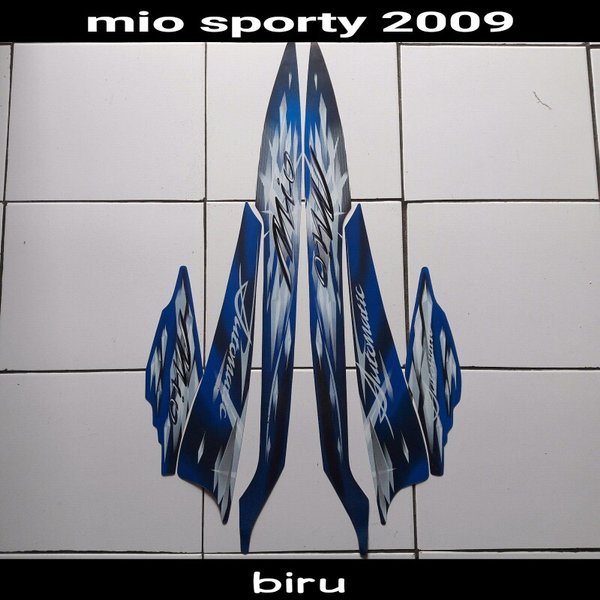 Stiker motor mio sporty 2009 biru