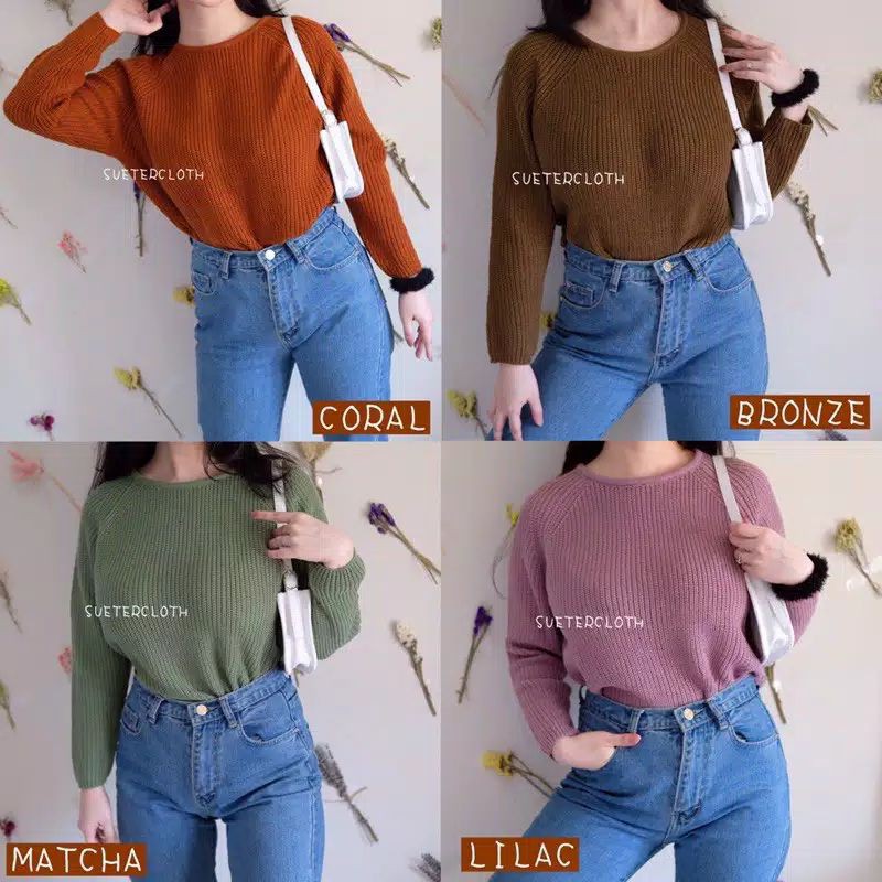 Valen sweater rajut premium tebal 7get / Knit sweater premium 7gauge