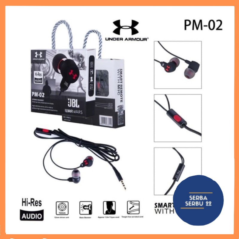 HEADSET J PM02 HANDSFREE PM02 EARPHONE HIGHT QUALITY MEGA BASS