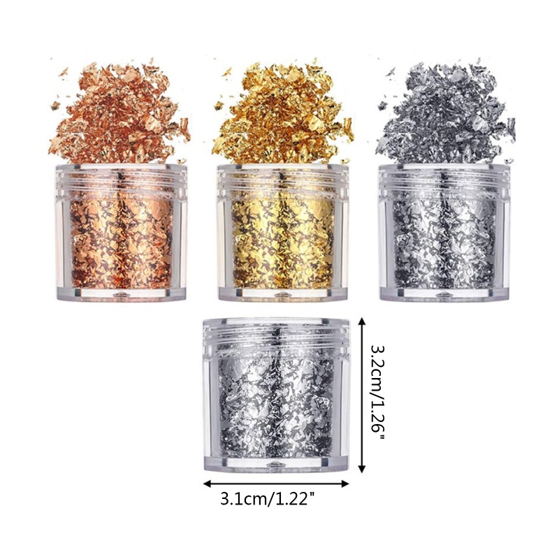 Siy Serpihan Foil Metalik Untuk Dekorasi Nail Art Diy
