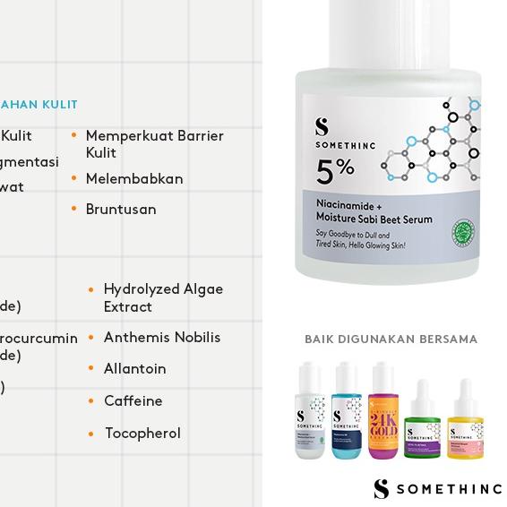 ☪ SOMETHINC 5% Niacinamide + Moisture Sabi Beet Max Brightening Serum 5ml (Sample Size) ➣
