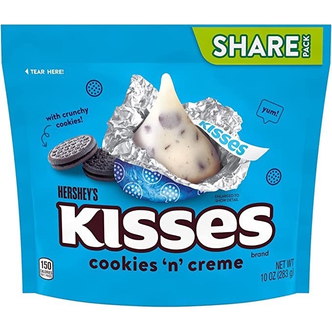 

HERSHEY'S Hershey Kisses Cokelat Cookies and Cream Permen Chocolate