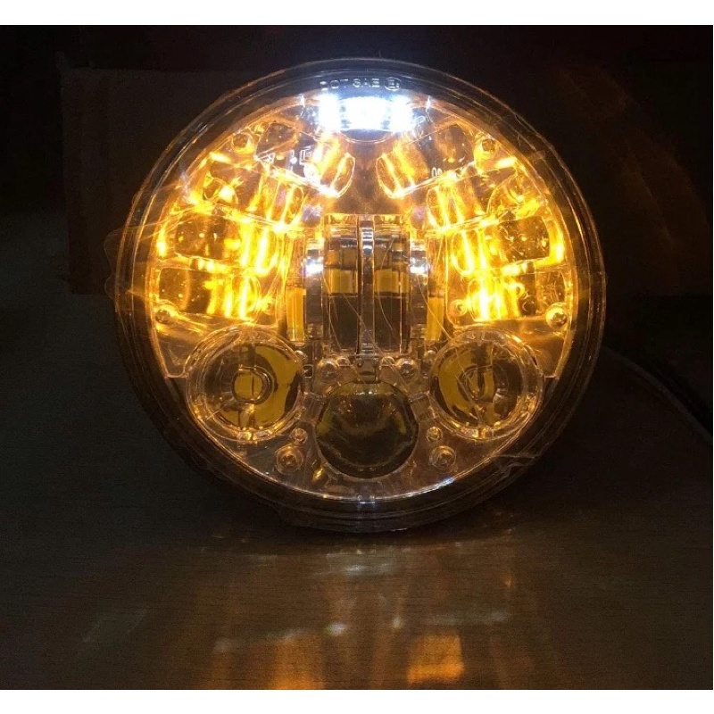 headlamp reflektor - lampu depan daymaker cobra predator 16 led ukuran 5,75 inch 75 watt dot sae dymaker high low beam costom motor classic jeep wrangler cocok untim motor harley davidson triump kawasaki w175 honda cb suzuki yamaha benneli mx rx king dll