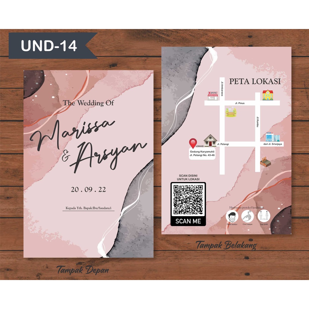 Kartu Undangan Pernikahan Soft Cover Unik